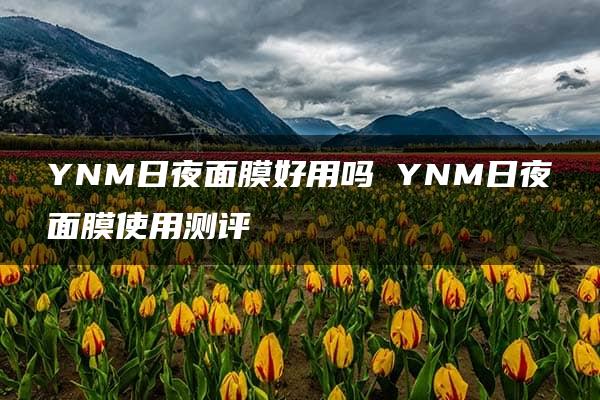 YNM日夜面膜好用吗 YNM日夜面膜使用测评