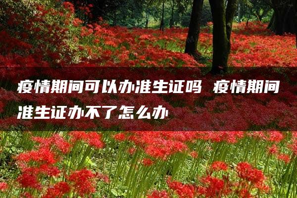 疫情期间可以办准生证吗 疫情期间准生证办不了怎么办