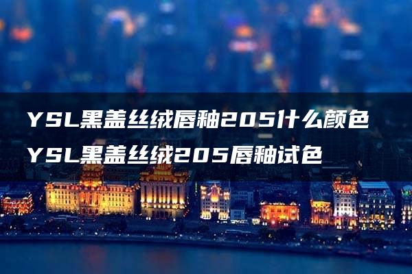 YSL黑盖丝绒唇釉205什么颜色 YSL黑盖丝绒205唇釉试色