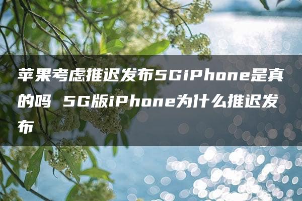 苹果考虑推迟发布5GiPhone是真的吗 5G版iPhone为什么推迟发布