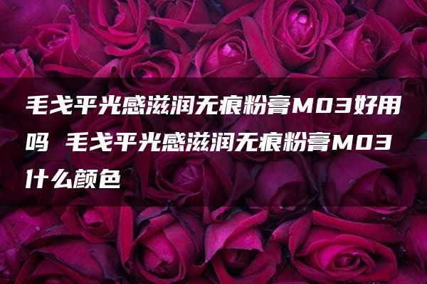 毛戈平光感滋润无痕粉膏M03好用吗 毛戈平光感滋润无痕粉膏M03什么颜色