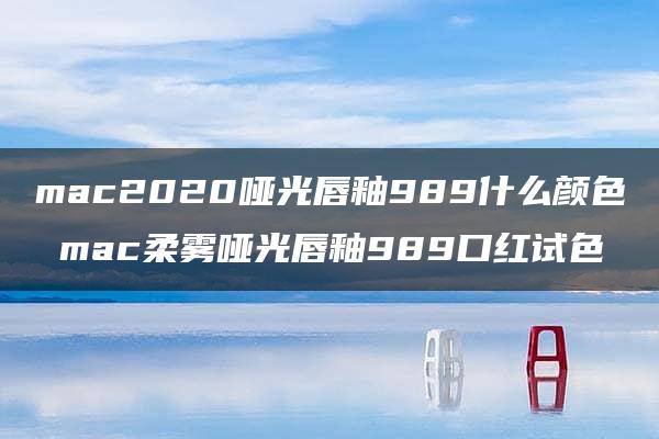 mac2020哑光唇釉989什么颜色 mac柔雾哑光唇釉989口红试色