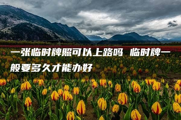 一张临时牌照可以上路吗 临时牌一般要多久才能办好