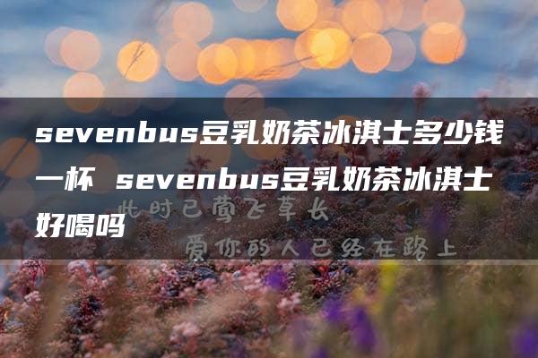 sevenbus豆乳奶茶冰淇士多少钱一杯 sevenbus豆乳奶茶冰淇士好喝吗