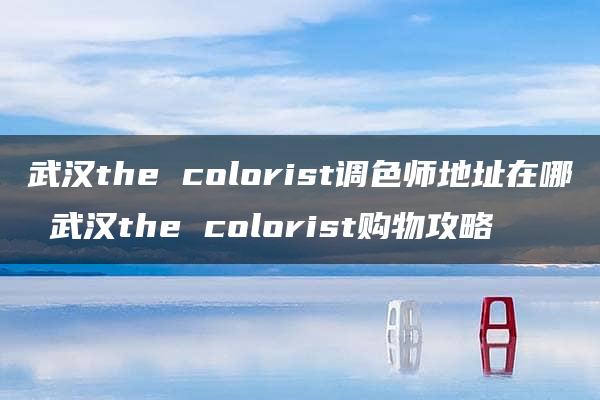 武汉the colorist调色师地址在哪 武汉the colorist购物攻略