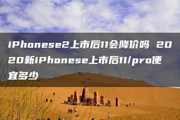 iPhonese2上市后11会降价吗 2020新iPhonese上市后11/pro便宜多少