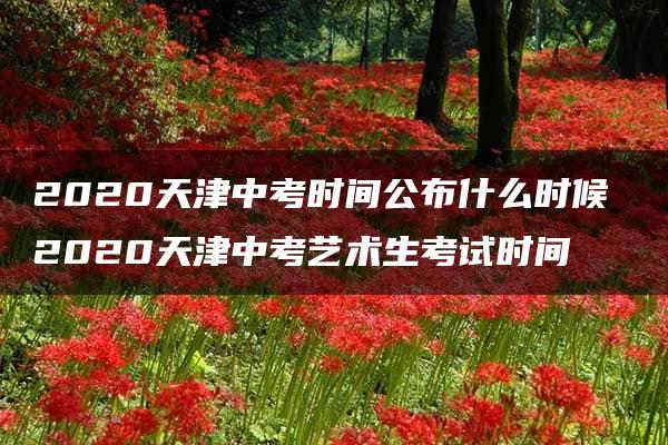 2020天津中考时间公布什么时候 2020天津中考艺术生考试时间