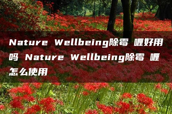 Nature Wellbeing除霉啫喱好用吗 Nature Wellbeing除霉啫喱怎么使用