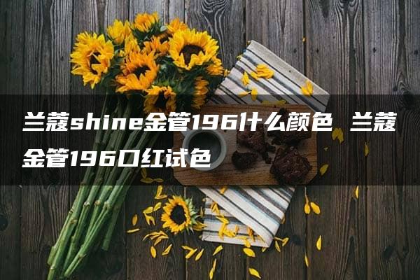 兰蔻shine金管196什么颜色 兰蔻金管196口红试色