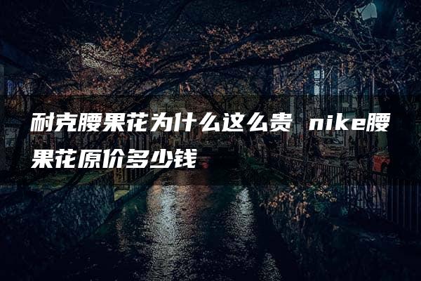 耐克腰果花为什么这么贵 nike腰果花原价多少钱