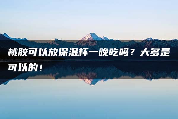 桃胶可以放保温杯一晚吃吗？大多是可以的！