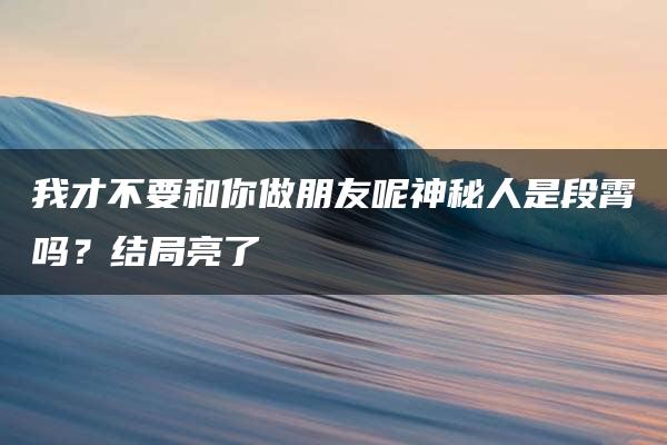 我才不要和你做朋友呢神秘人是段霄吗？结局亮了