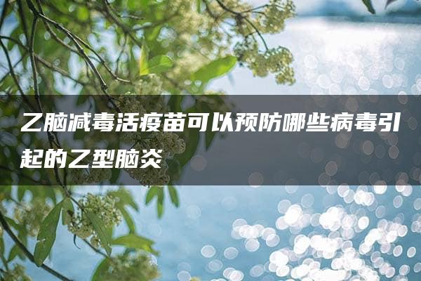 乙脑减毒活疫苗可以预防哪些病毒引起的乙型脑炎