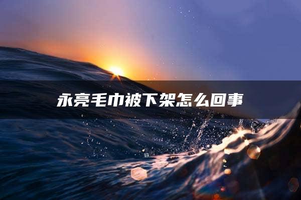 永亮毛巾被下架怎么回事