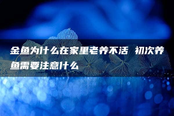 金鱼为什么在家里老养不活 初次养鱼需要注意什么