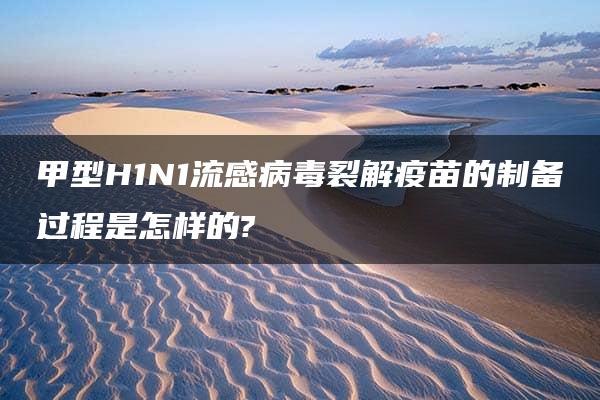 甲型H1N1流感病毒裂解疫苗的制备过程是怎样的?