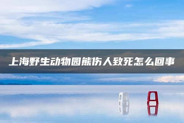 上海野生动物园熊伤人致死怎么回事