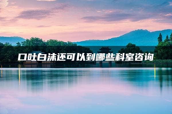 口吐白沫还可以到哪些科室咨询