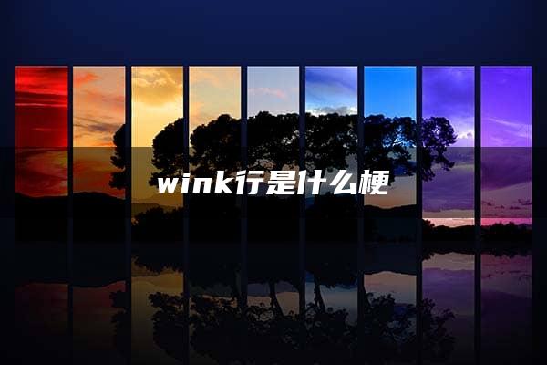 wink行是什么梗