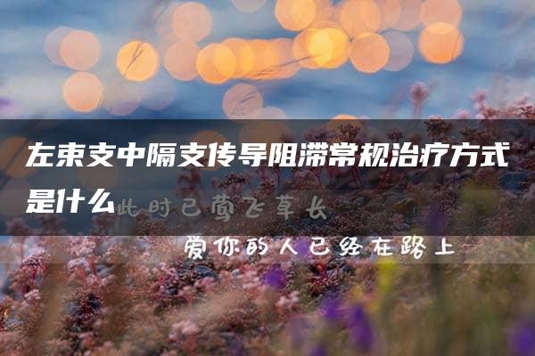 左束支中隔支传导阻滞常规治疗方式是什么