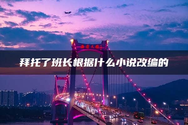 拜托了班长根据什么小说改编的