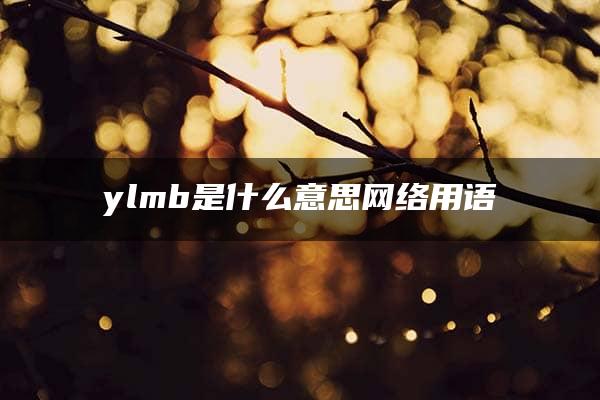 ylmb是什么意思网络用语