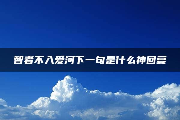 智者不入爱河下一句是什么神回复