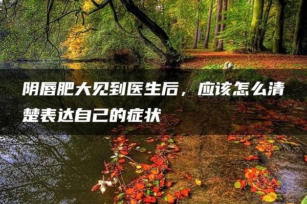 阴唇肥大见到医生后，应该怎么清楚表达自己的症状