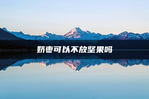 奶枣可以不放坚果吗