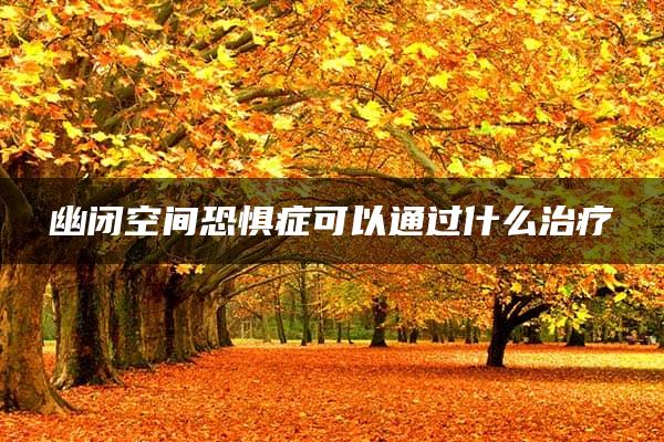 幽闭空间恐惧症可以通过什么治疗