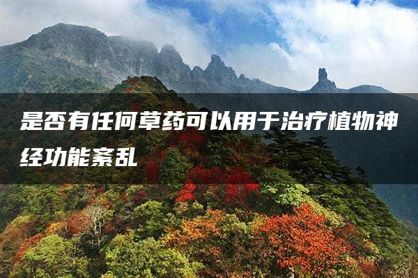 是否有任何草药可以用于治疗植物神经功能紊乱