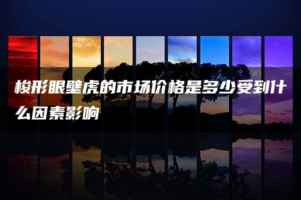 梭形眼壁虎的市场价格是多少受到什么因素影响