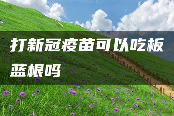 打新冠疫苗可以吃板蓝根吗