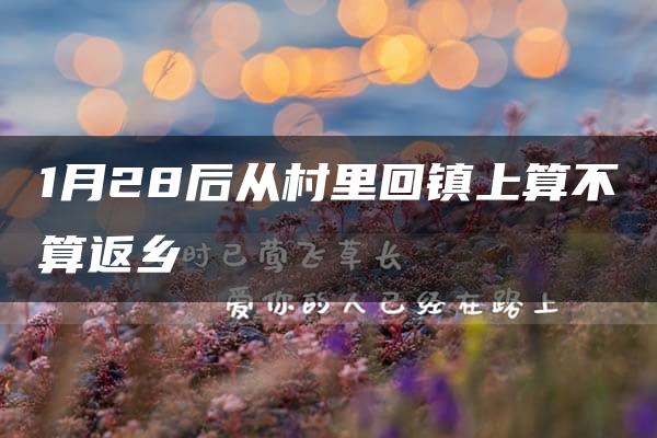 1月28后从村里回镇上算不算返乡