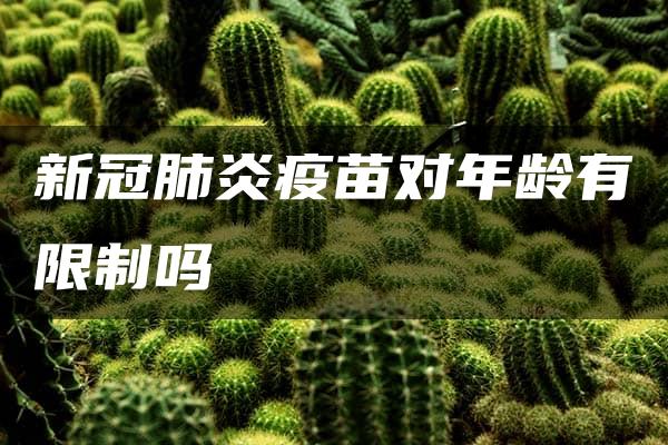 新冠肺炎疫苗对年龄有限制吗