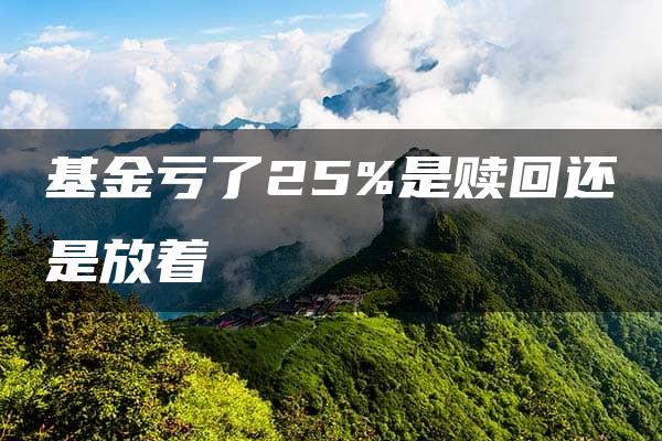 基金亏了25%是赎回还是放着