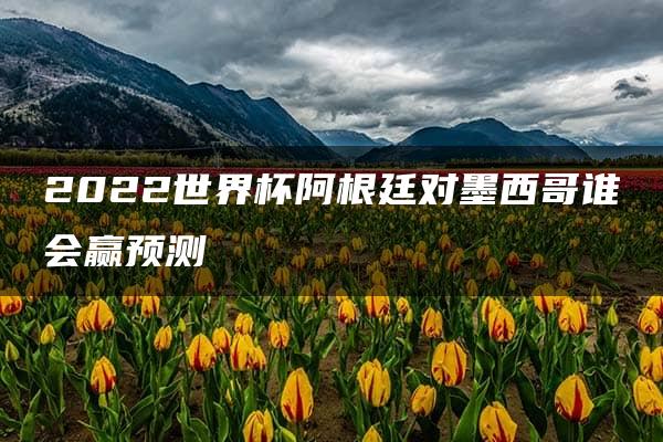 2022世界杯阿根廷对墨西哥谁会赢预测