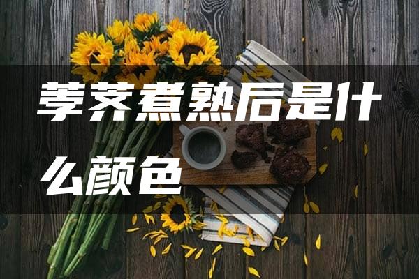 荸荠煮熟后是什么颜色