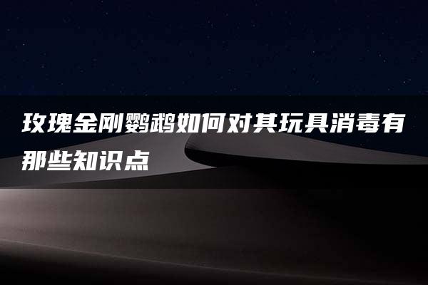 玫瑰金刚鹦鹉如何对其玩具消毒有那些知识点