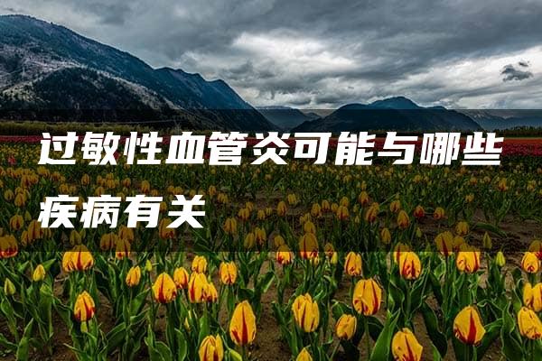 过敏性血管炎可能与哪些疾病有关