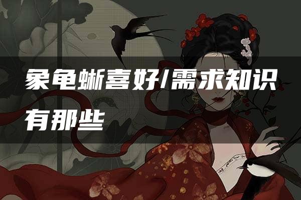 象龟蜥喜好/需求知识有那些