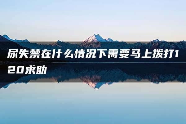 尿失禁在什么情况下需要马上拨打120求助