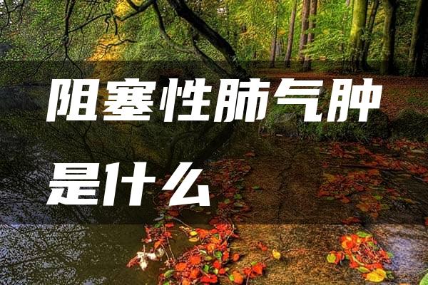 阻塞性肺气肿是什么