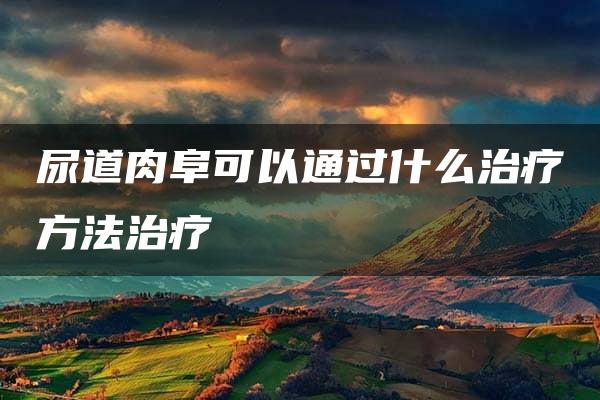 尿道肉阜可以通过什么治疗方法治疗