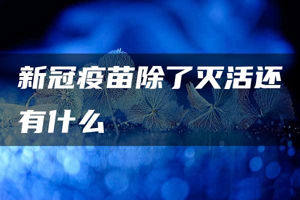 新冠疫苗除了灭活还有什么