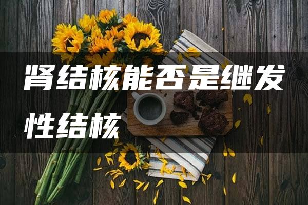 肾结核能否是继发性结核