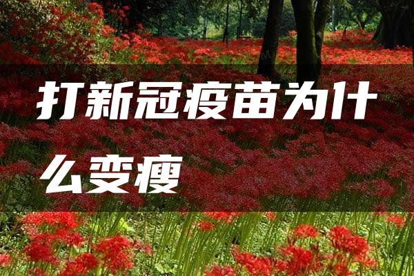 打新冠疫苗为什么变瘦