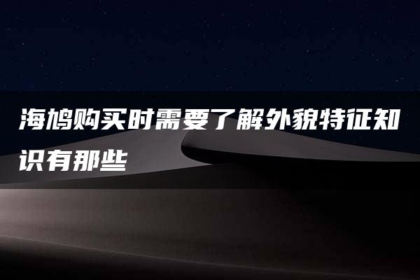 海鸠购买时需要了解外貌特征知识有那些