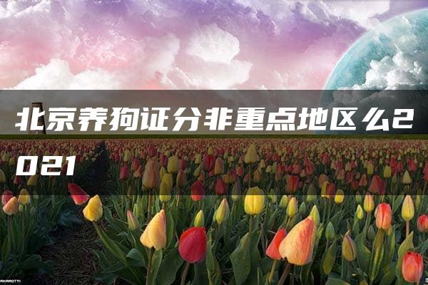 北京养狗证分非重点地区么2021