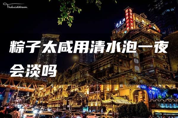 粽子太咸用清水泡一夜会淡吗